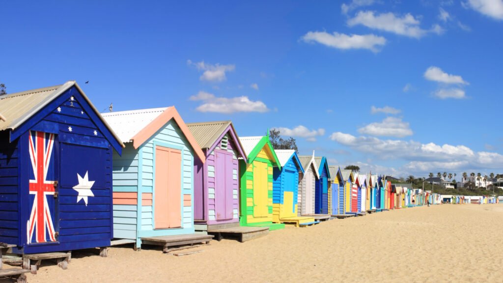 Brighton Beach Bathing Boxes in Melbourne